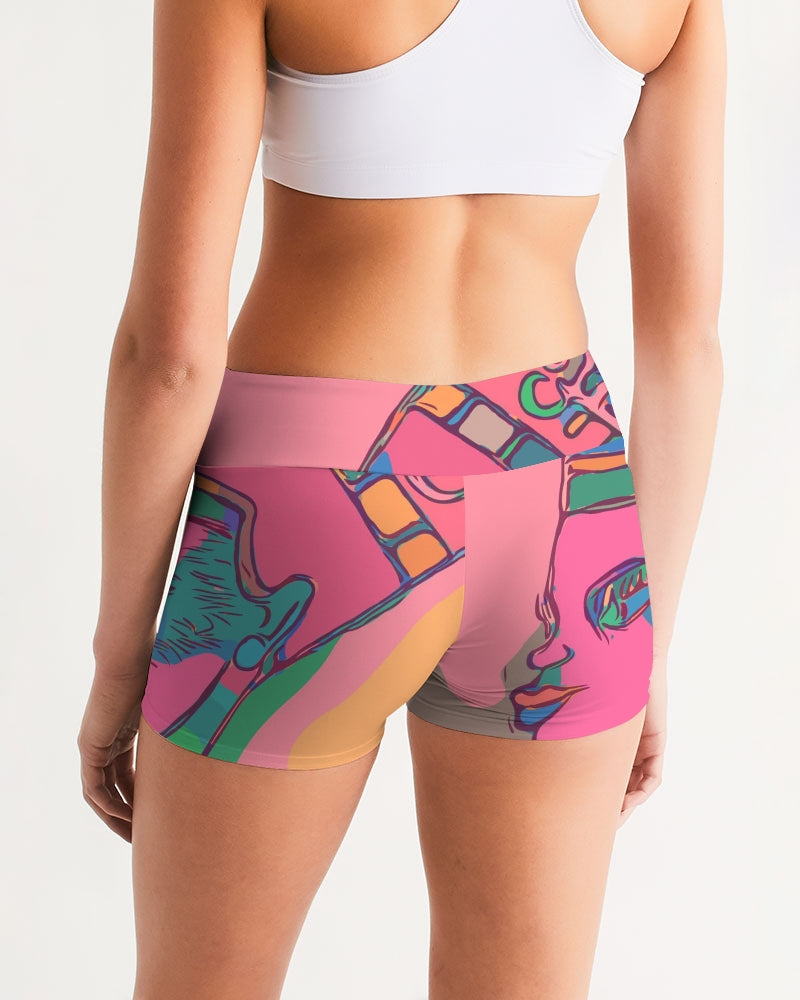 Precious Pink Mid-Rise Yoga Shorts